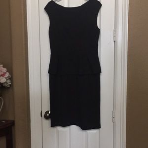 American Living peplum black ponte dress